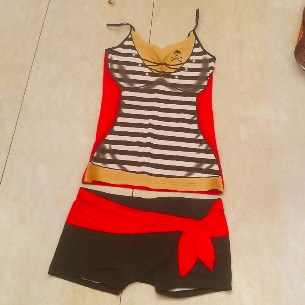 Sexy pirate 2 piece pajama set
